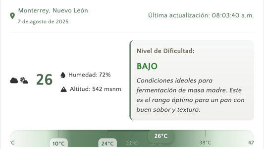 termometro de fermentacion de masa madre monterrey